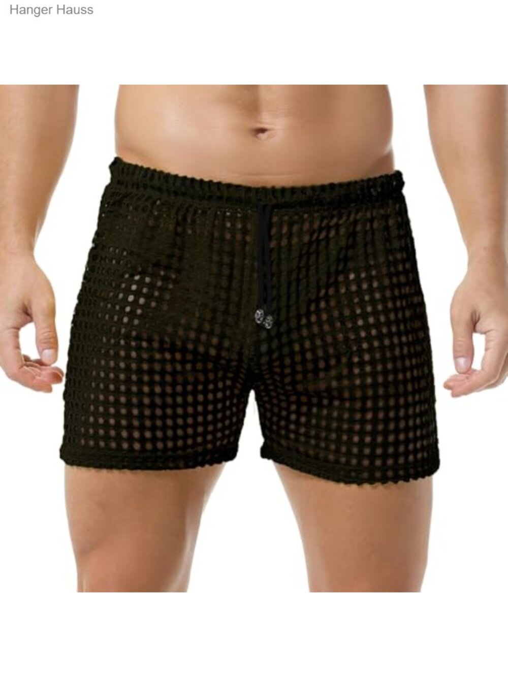 Men's Mesh See Through Lounge Pants Drawstring Pajama Bottoms
